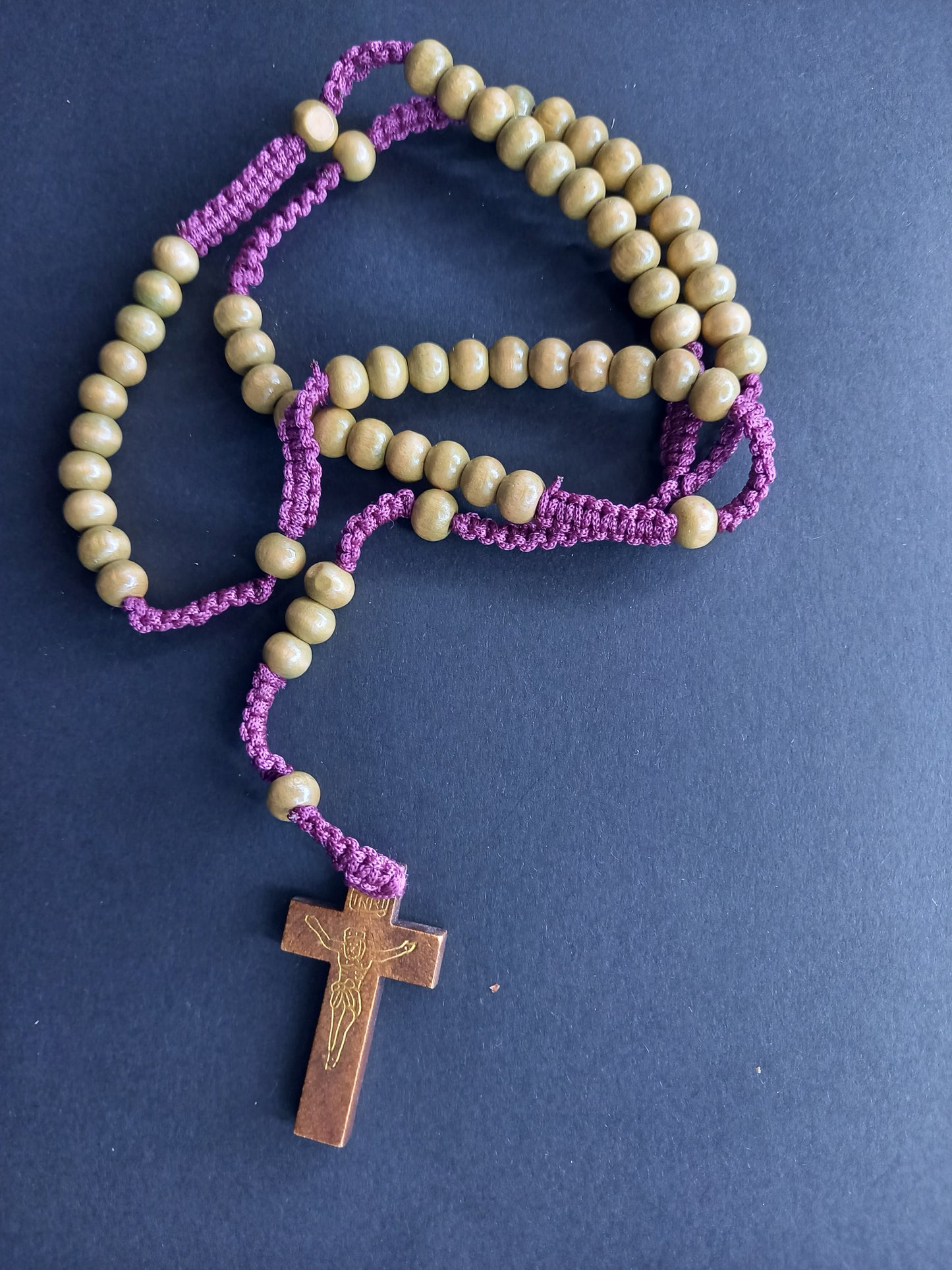 Wood Corded Rosary