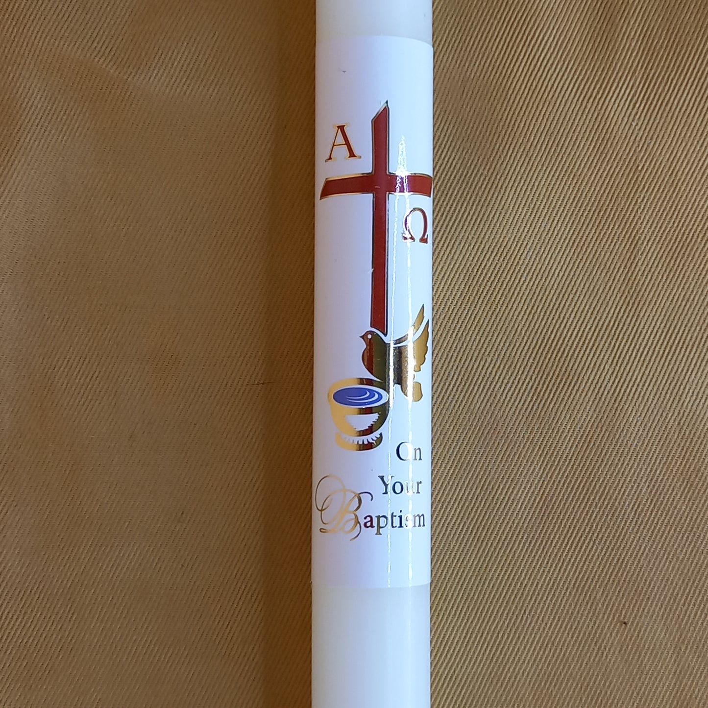 Baptism Candle - Beeswax