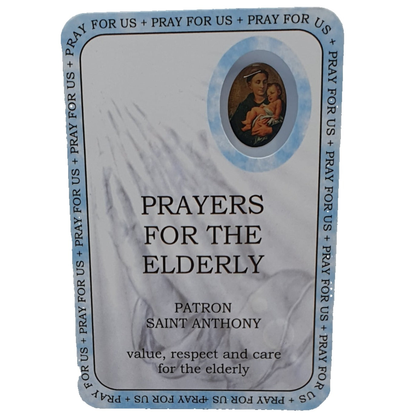 Prayers for the Elderly Prayer Card - Patron St Anthony
