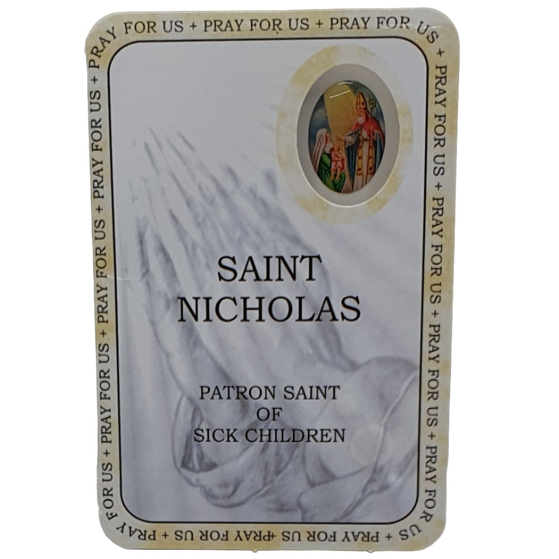 St Nicholas Prayer Card - Patron Saint of Sick Children