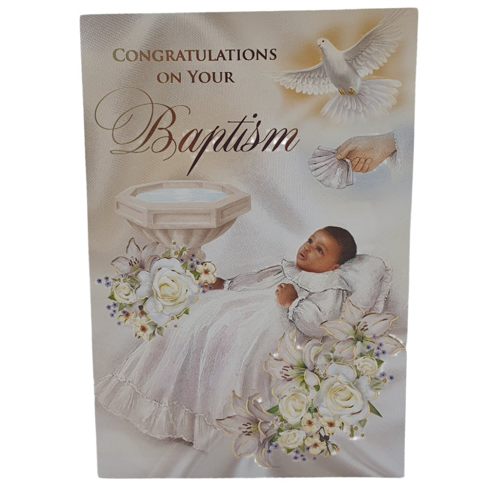 Congratulations On Your Baptism Baby Boy Greeting Card – Slipper