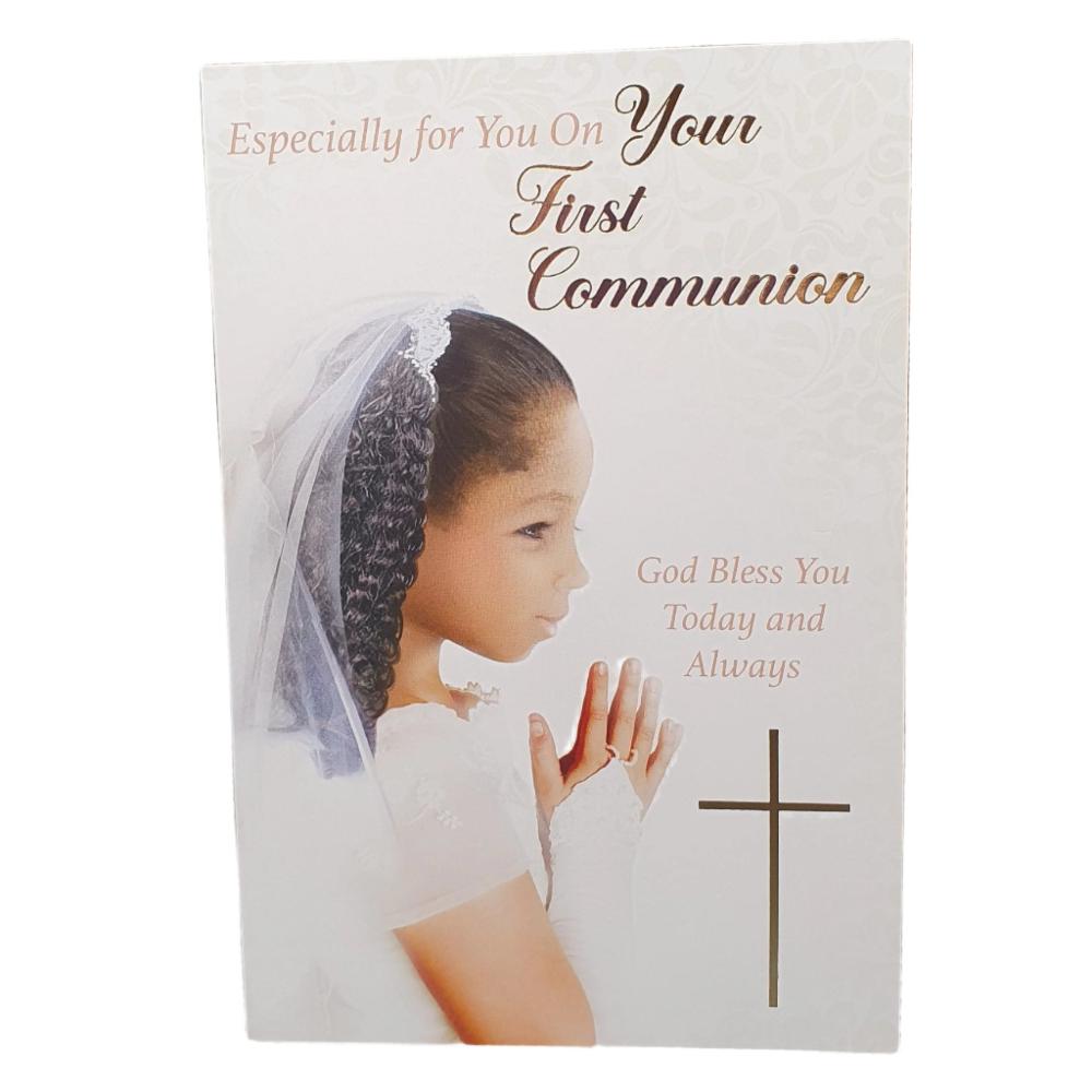 First Holy Communion Card for a Girl