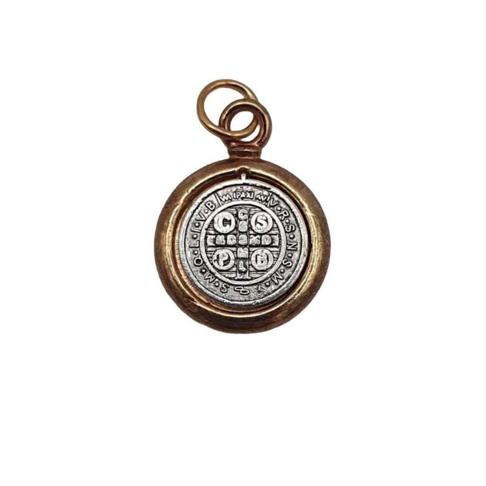 St Benedict Medal Gilt Edge 13mm