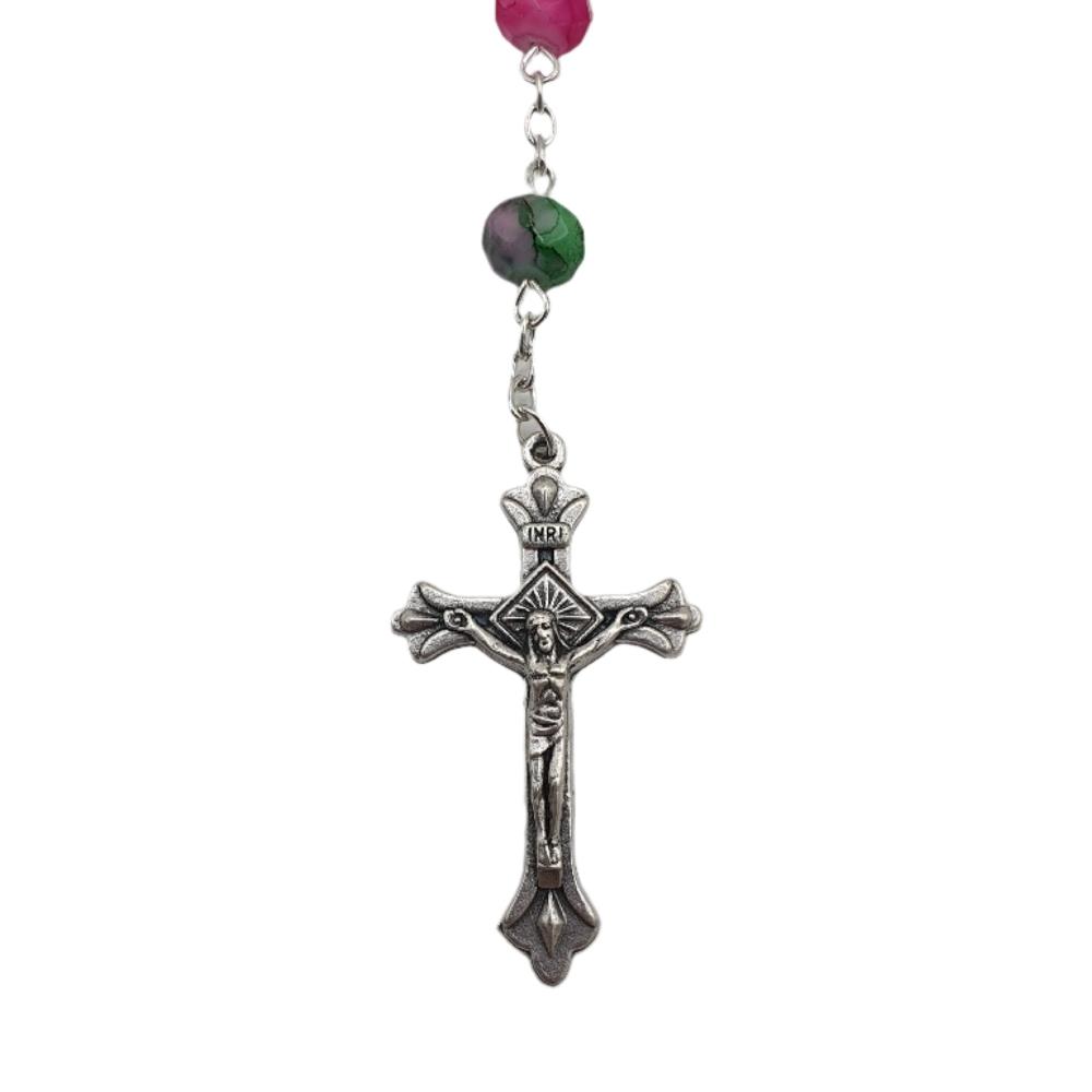 Multicolour Rosary with Traditional Crucifix