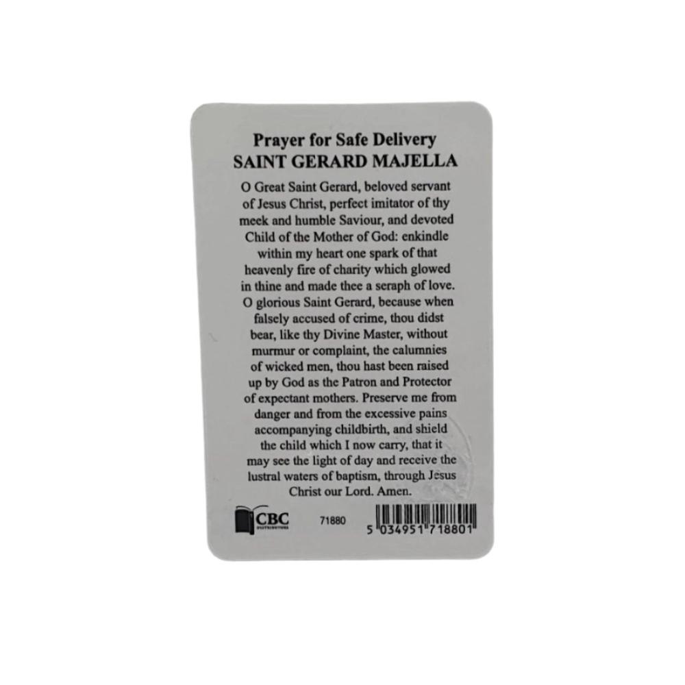 St. Gerard Prayer Card – Prayer for Safe Delivery