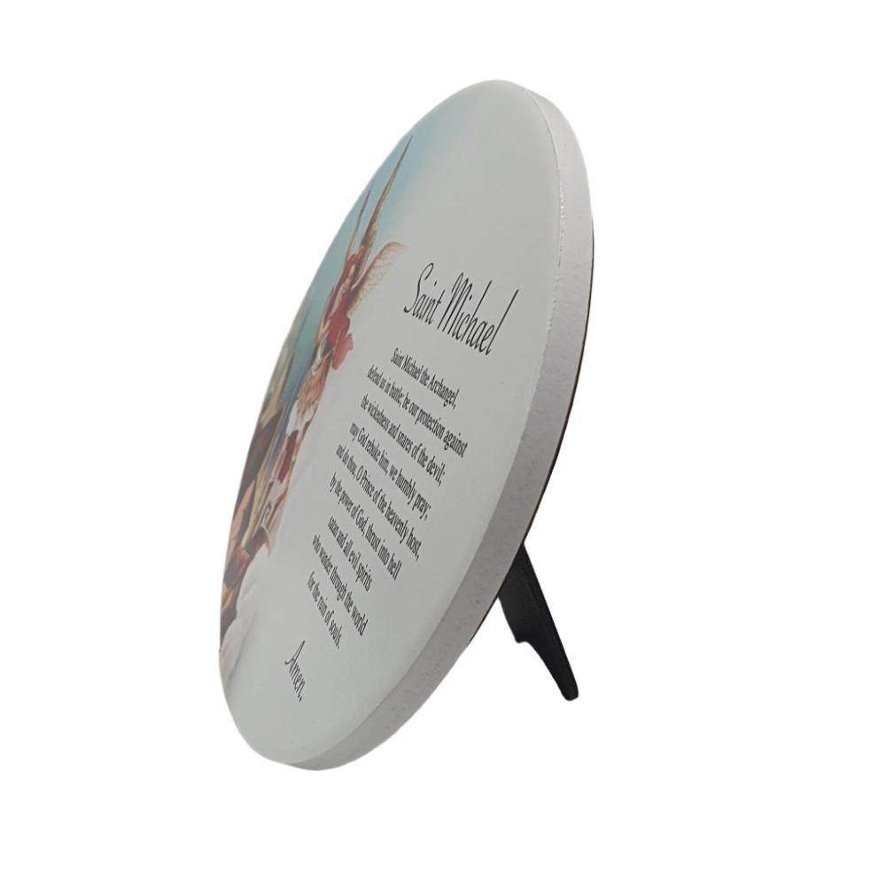 St Michael Ceramic Oval Plaque