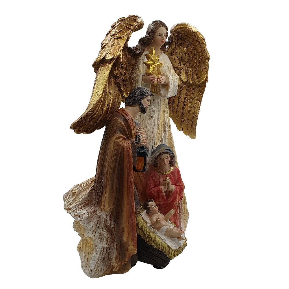 12 inch Nativity - Holy Family and Angel