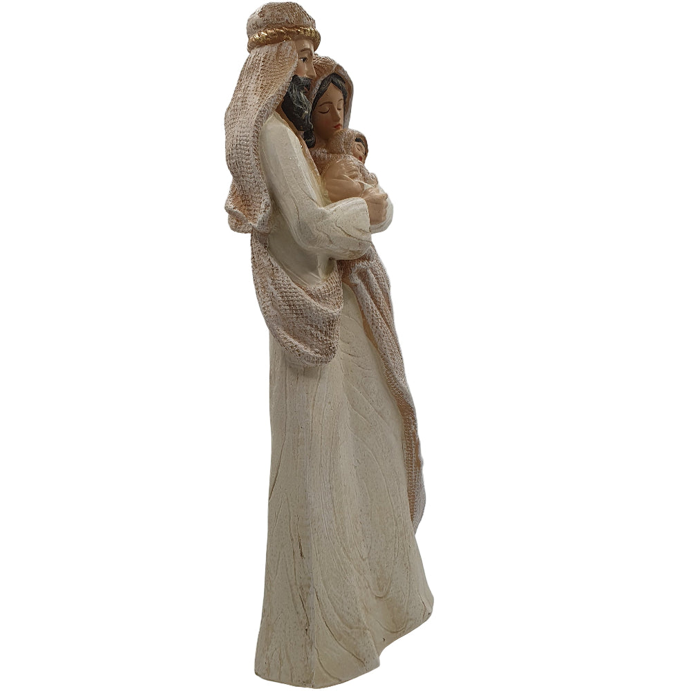 Nativity Holy Family White Finish 12 inch
