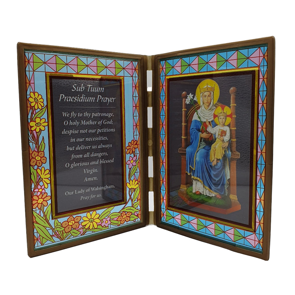 Our Lady of Walsingham Glass Plaque