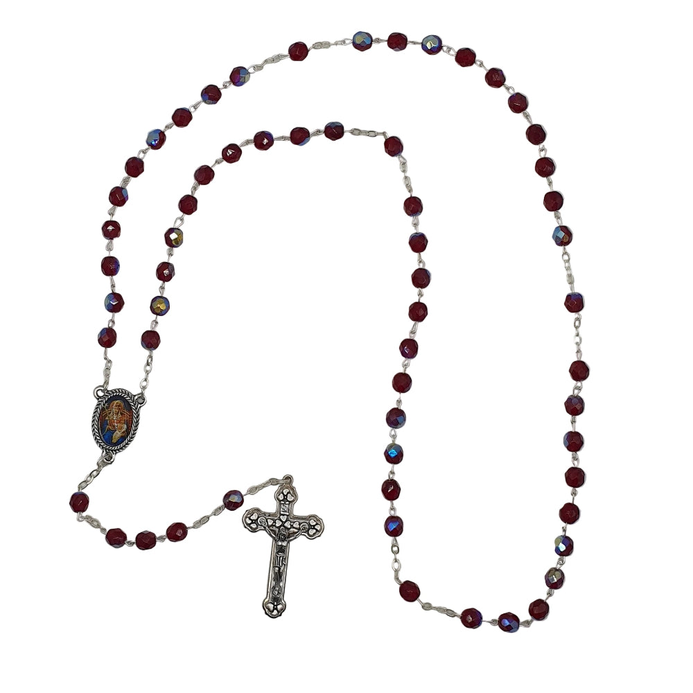 Our Lady of Walsingham Strong Full Rosary - Red