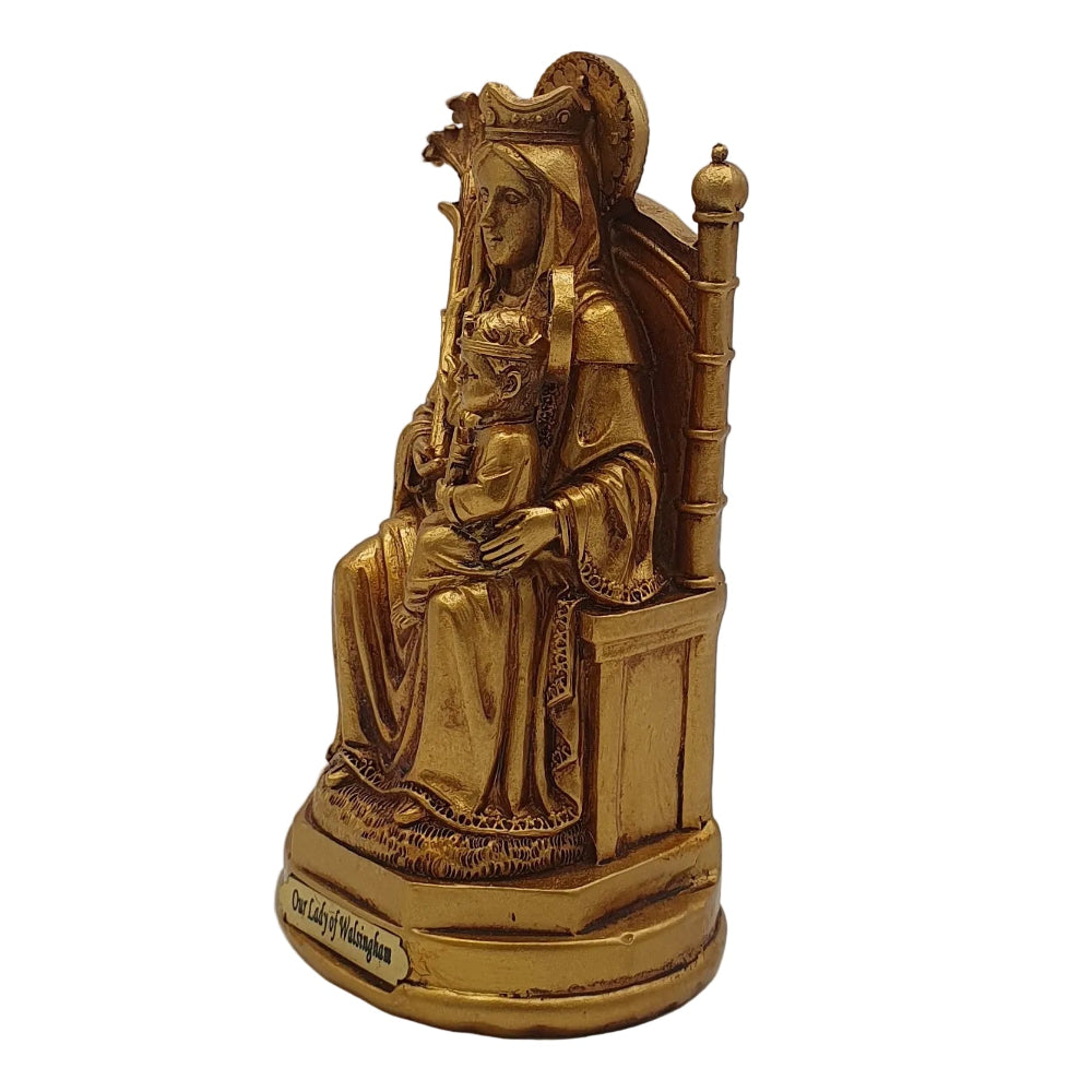 Our Lady of Walsingham Gold Finish 4" Statue