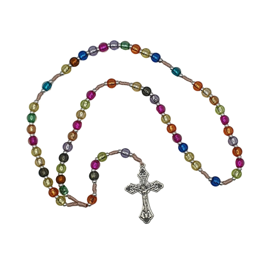 Multi-Coloured Cord Rope Rosary