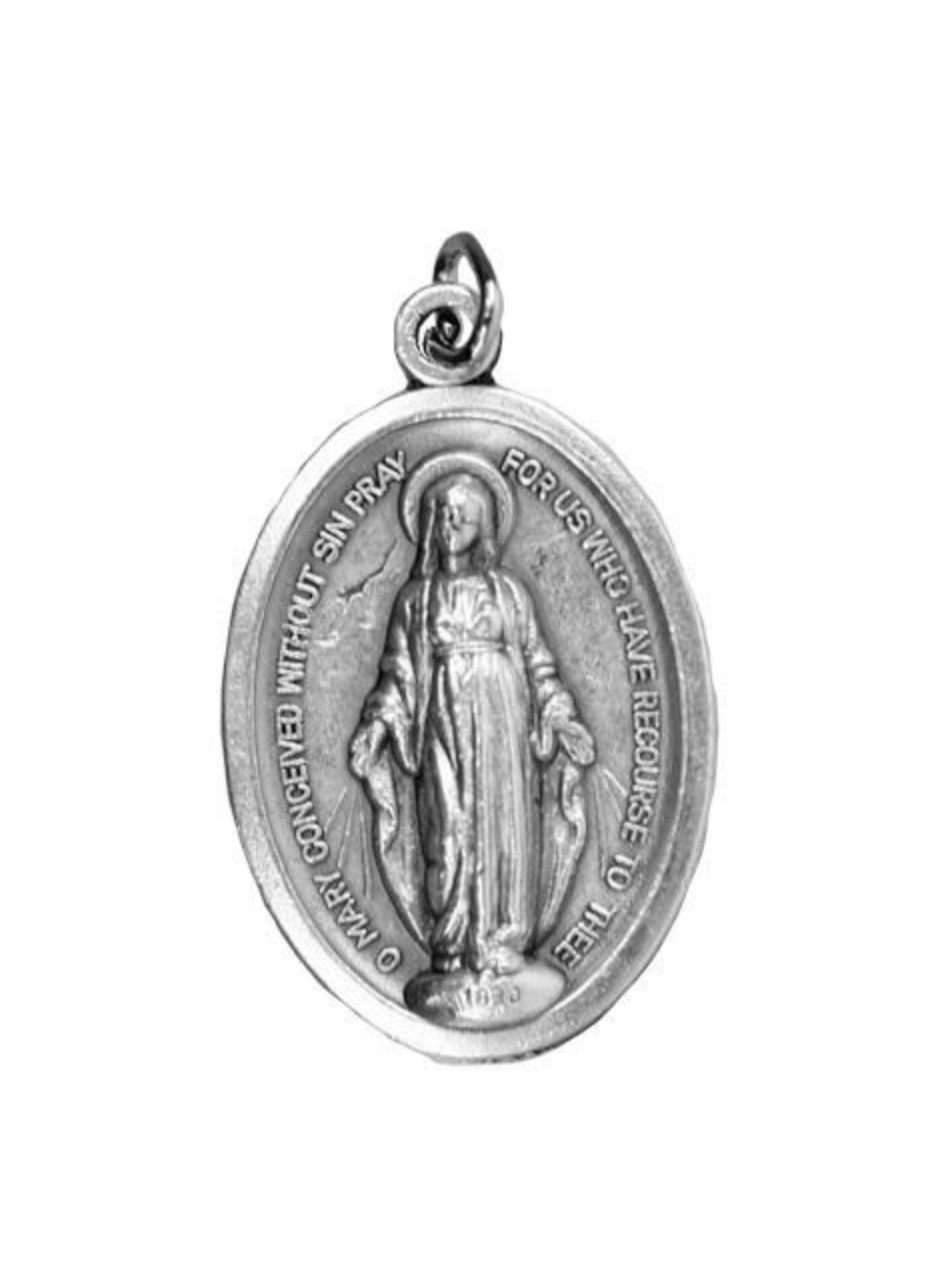 Miraculous Medal - Silver Coloured