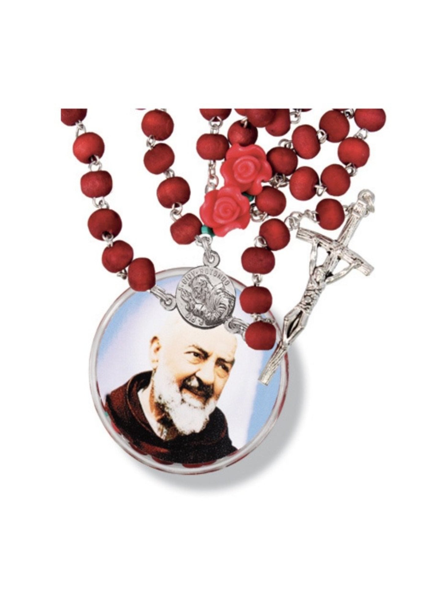 Saint Pio Wood Perfumed Rosary