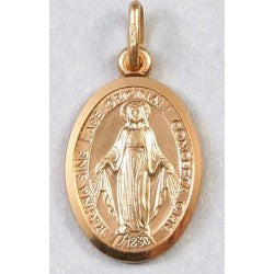 16mm 9CT GOLD MIRACULOUS MEDAL