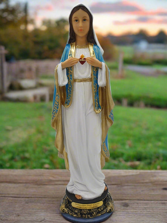 12" Florentine Immaculate Heart Statue - A Symbol of Devotion and Love