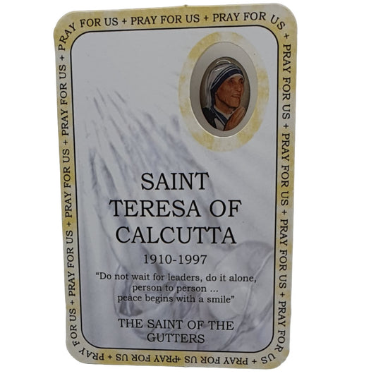 St Teresa of Calcutta Prayer Card - The Saint Of The Gutters