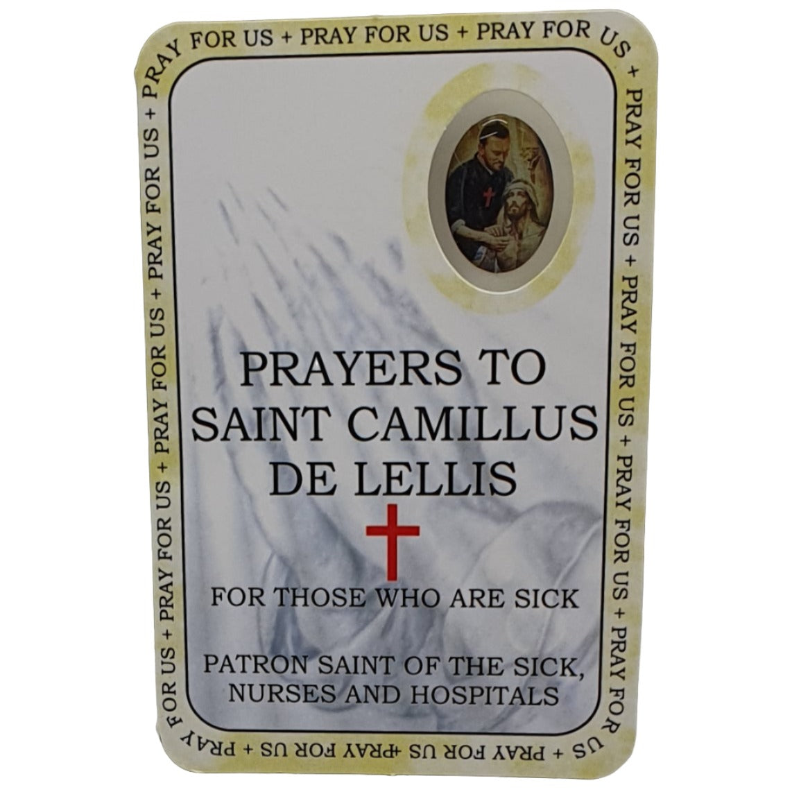 St Camillus De Lellis Prayer Card - Patron Saint of the Sick, Nurses and Hospitals