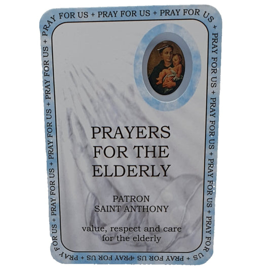 Prayers for the Elderly Prayer Card - Patron St Anthony