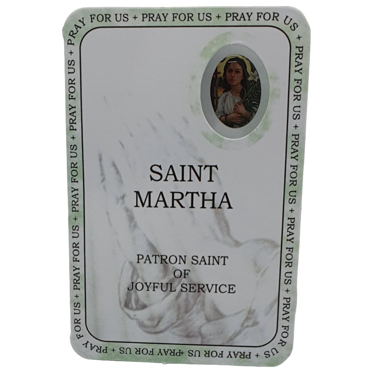 St Martha Prayer Card - Patron Saint of Joyful Service – Slipper Chapel ...