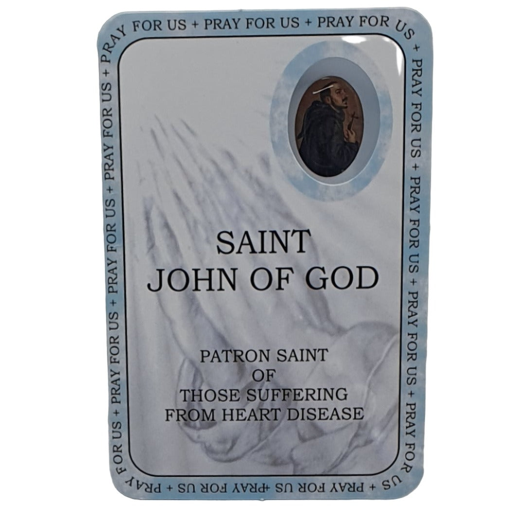 St John of God Prayer Card - Patron Saint Of Those Suffering From Heart Disease