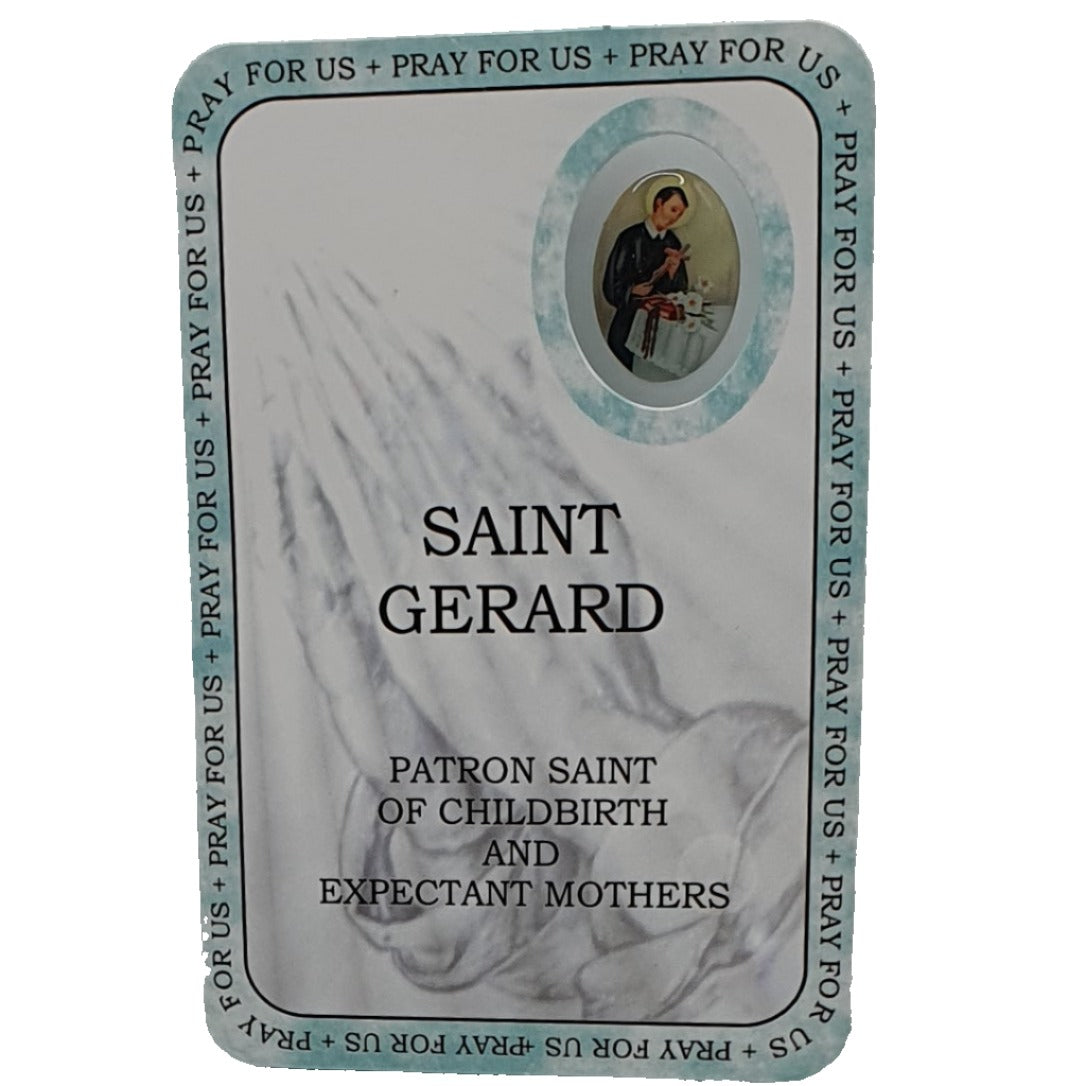 St Gerard Prayer Card - Patron Saint of Childbirth and Expectant Mothers