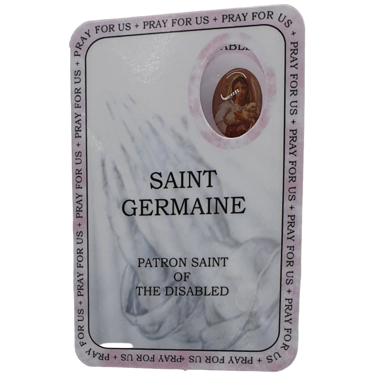 St Germaine Prayer Card - Patron Saint Of The Disabled