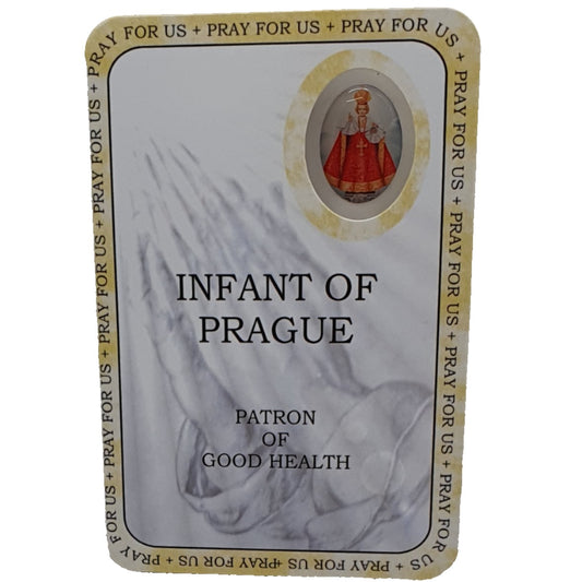 Infant of Prague Prayer Card - Patron of Good Health