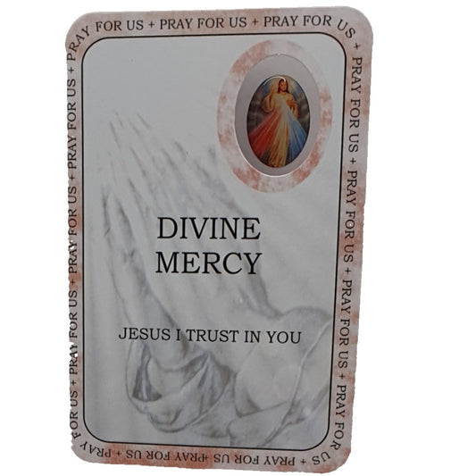 Divine Mercy Prayer Card - Jesus I Trust In You