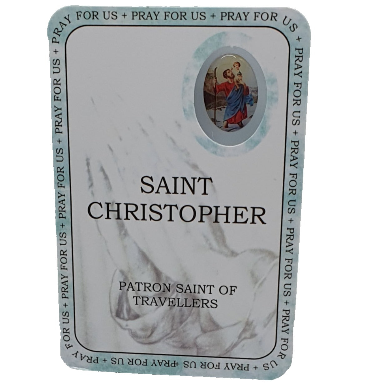 St Christopher Prayer Card - Patron Saint of Travellers