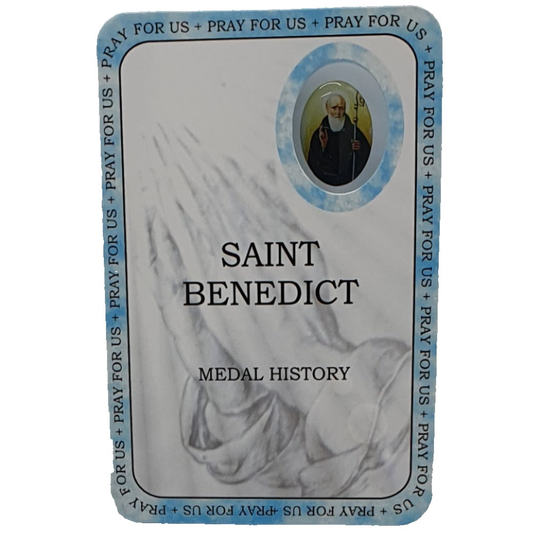 St Benedict Prayer Card - Medal History