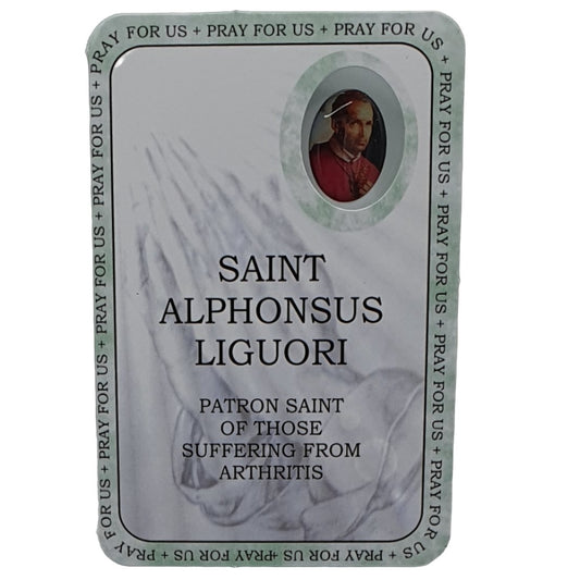 Alphonsus Liguori Prayer Card - Patron Saint of those Suffering from Arthritis