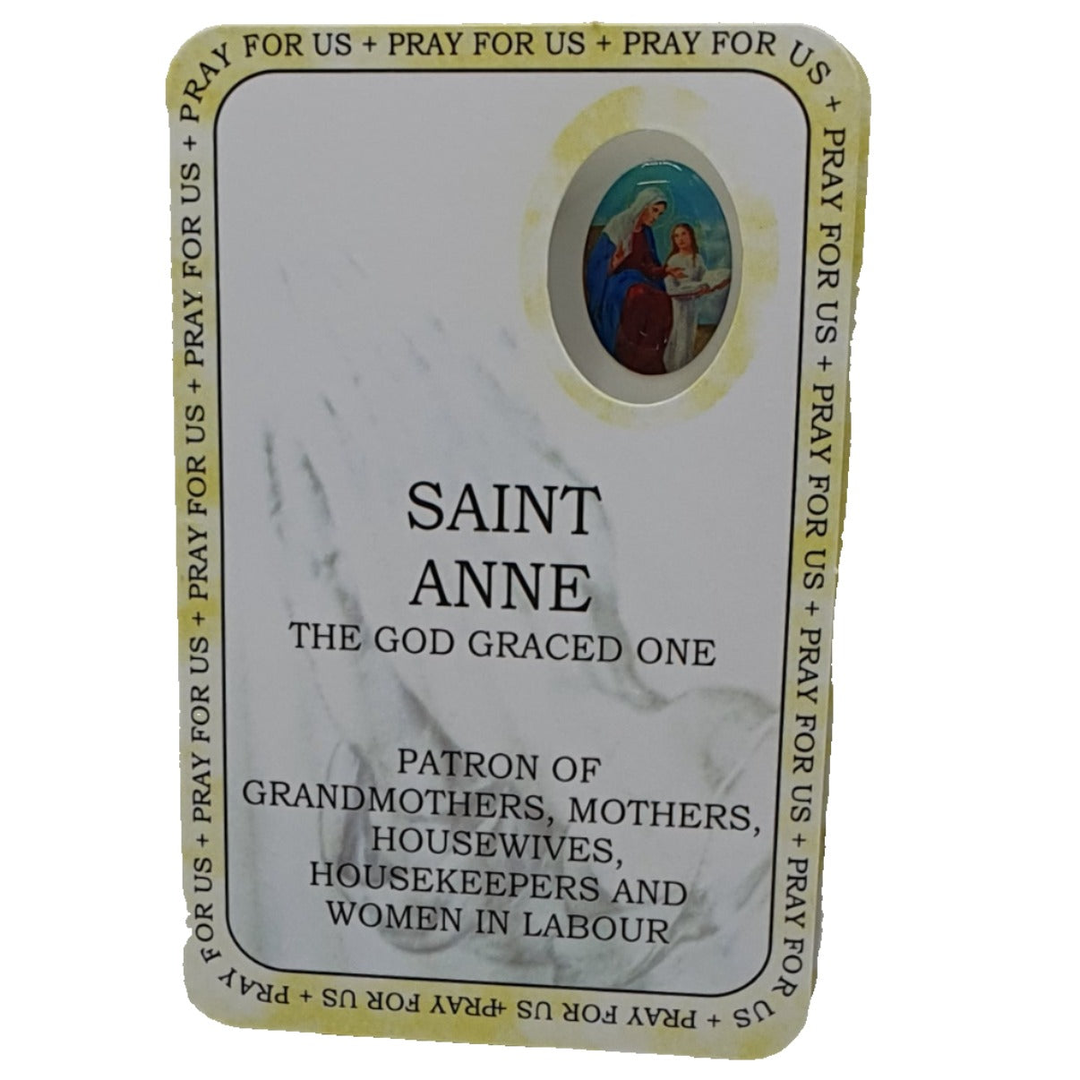 St Anne Prayer Card - Patron of Grandmothers, Mothers, Housewives and Women in Labour