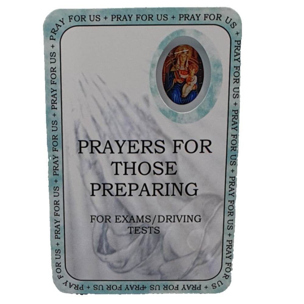 Prayers For Those Preparing Prayer Card - Exams/Driving Tests