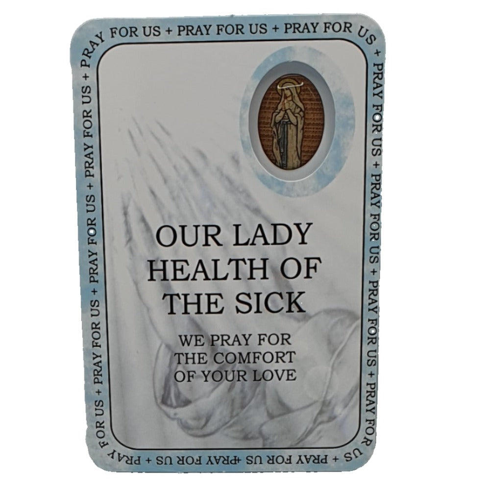 Our Lady Health Of The Sick Prayer Card