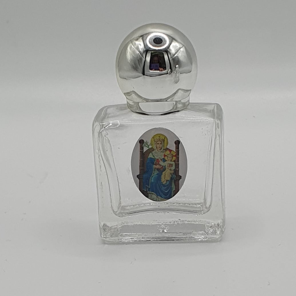 Our Lady of Walsingham Glass Holy Water Bottle