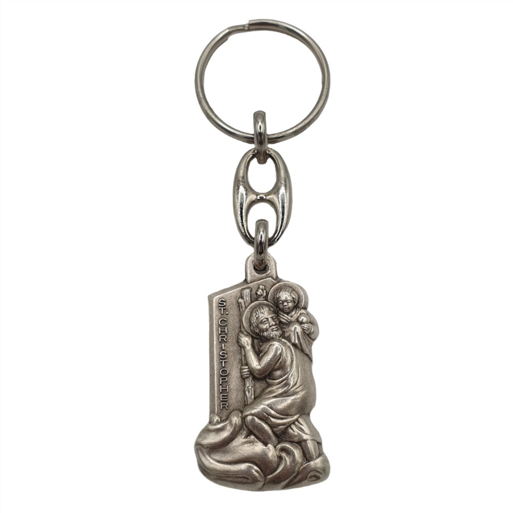 St Christopher Metal Keyring