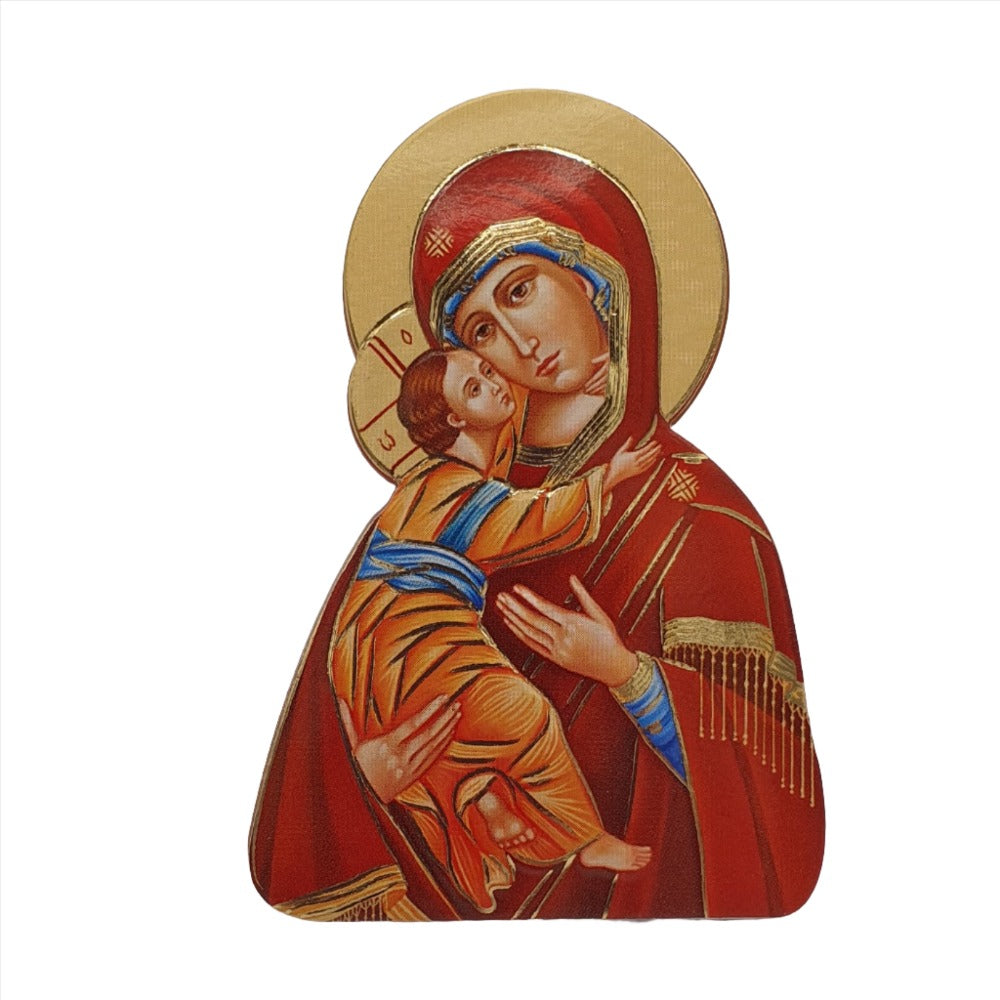 Our Lady of Perpetual Help Traditional Orthodox Style Wooden Magnet