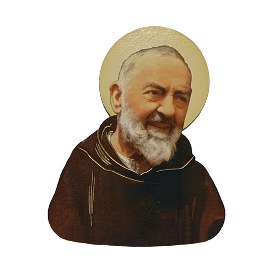 Saint Padre Pio Wooden Magnet