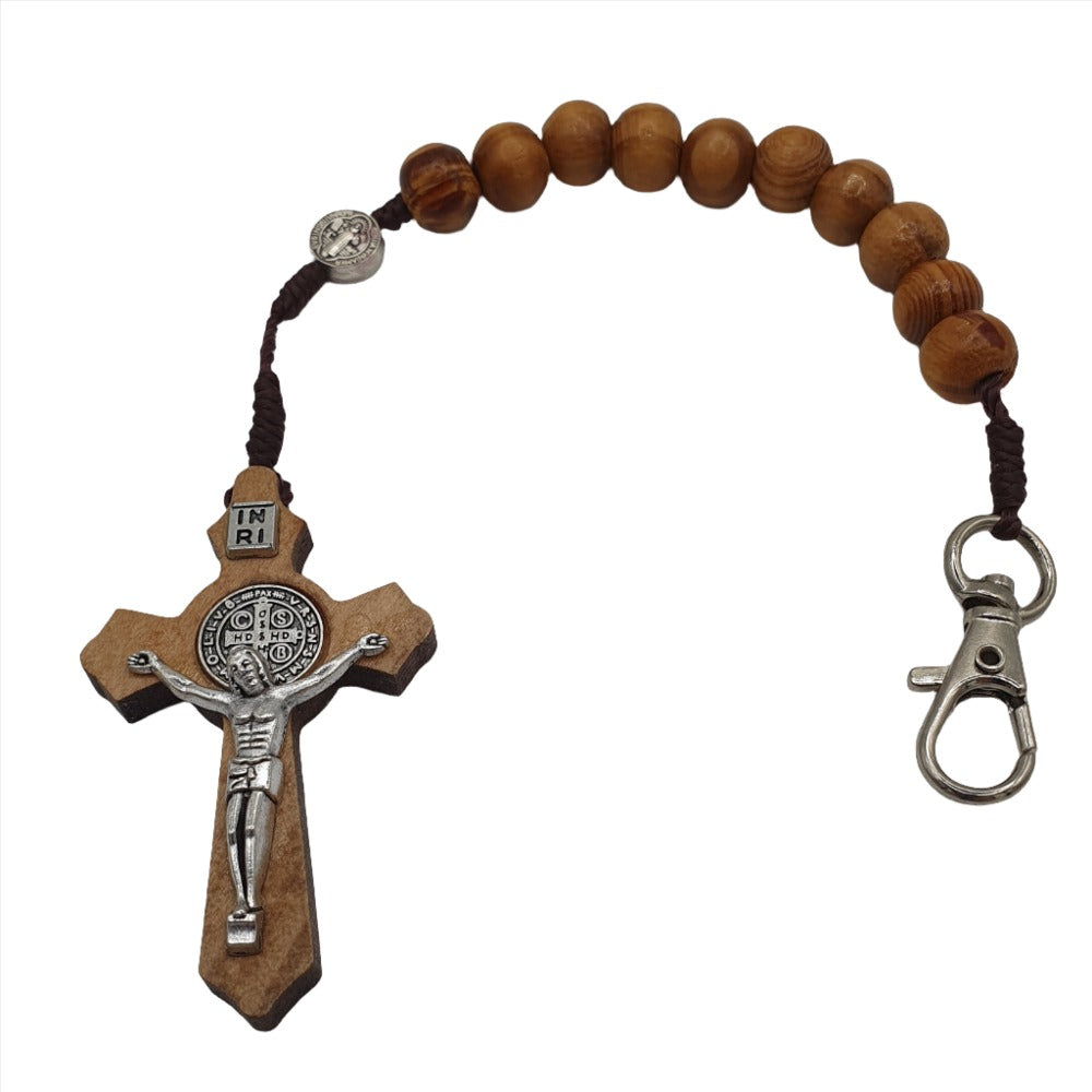 St. Benedict One Decade Rosary Keyring