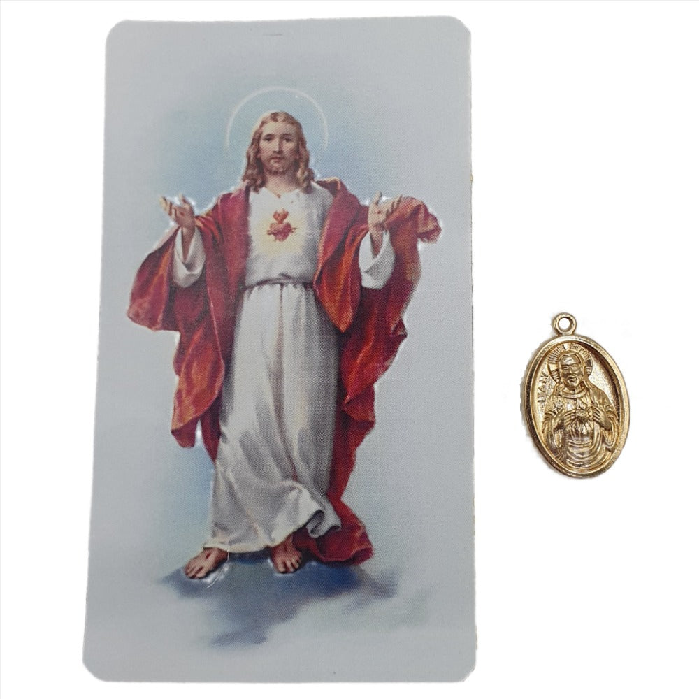 "I Said A Prayer" Prayer Card with Sacred Heart Medal