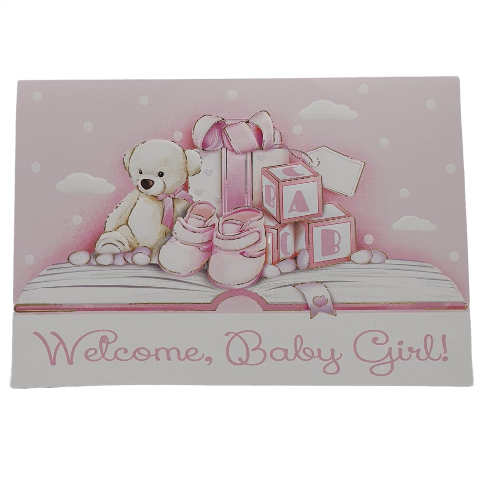 Welcome, Baby Girl! - Birth of a Girl Greeting Card