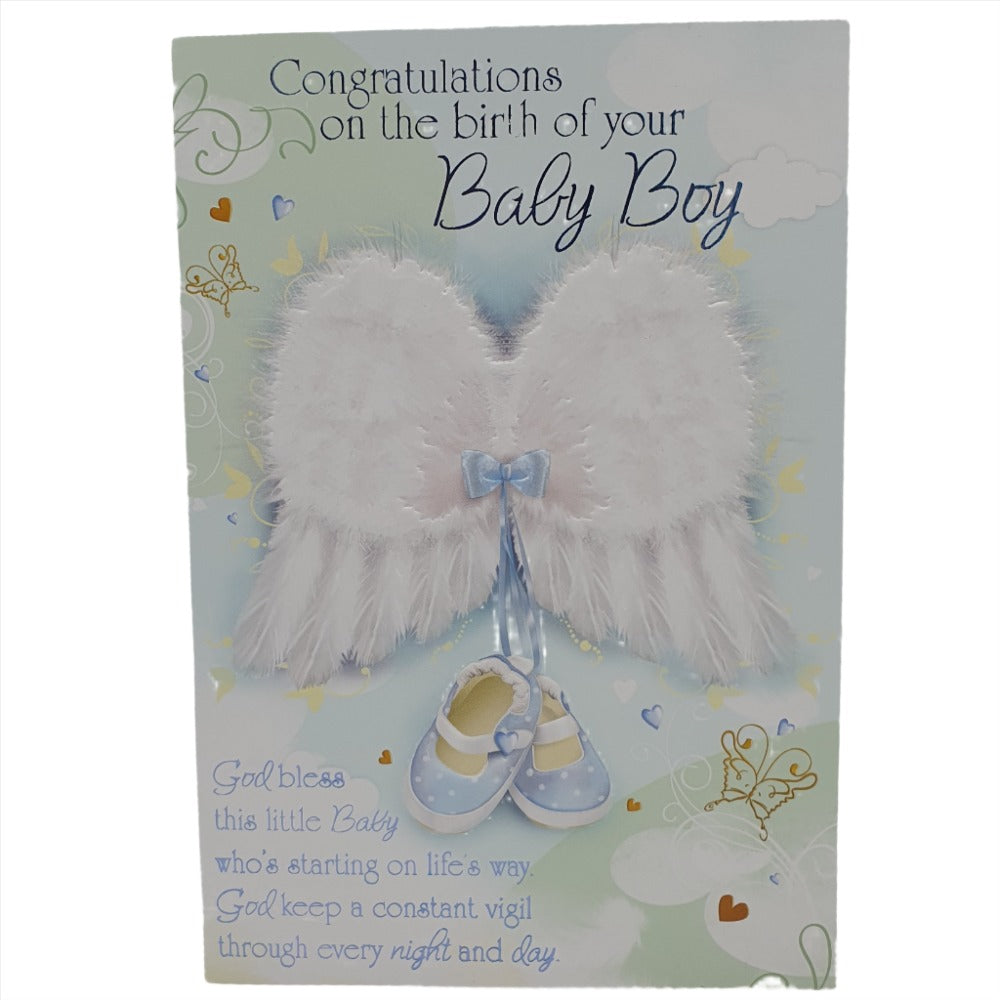 Congratulations on the Birth of Your Baby Boy Greeting Card