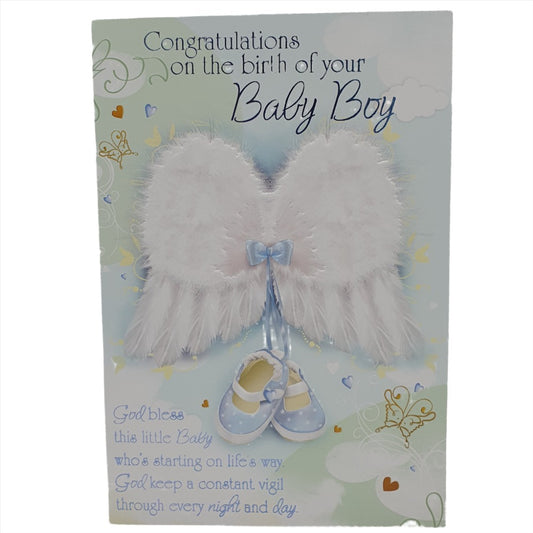 Congratulations on the Birth of Your Baby Boy Greeting Card