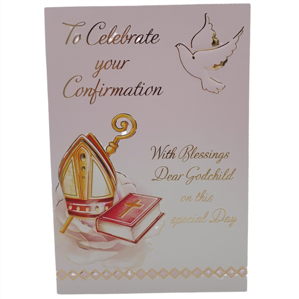 With Best Wishes on Your Confirmation - Godchild Greeting Card