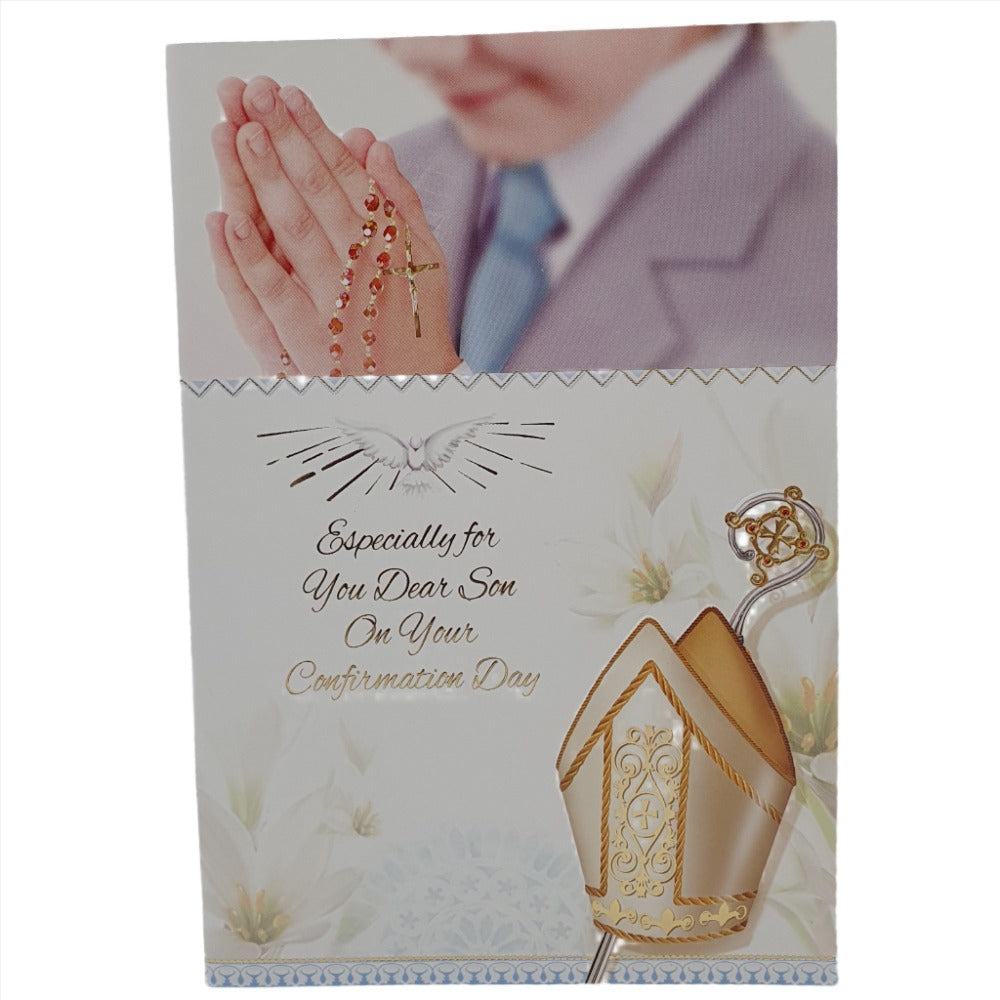 Especially for You Dear Son On Your Confirmation Day - Boy Greeting Card