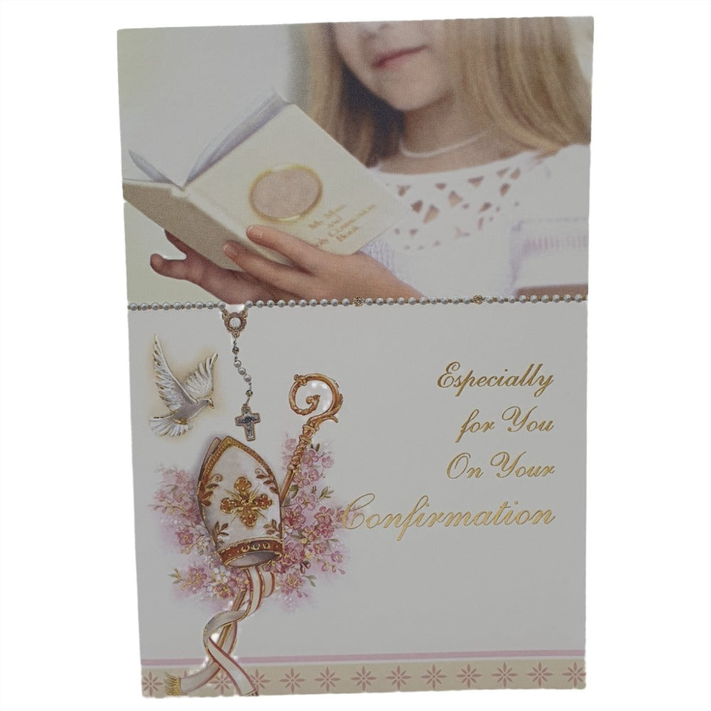 Especially for You On Your Confirmation - Girl Praying Greeting Card