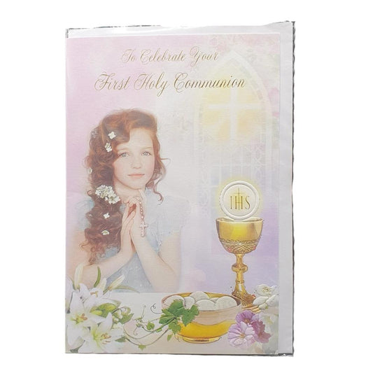 First Holy Communion Card for a Girl