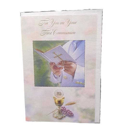 First Holy Communion Card for a Boy