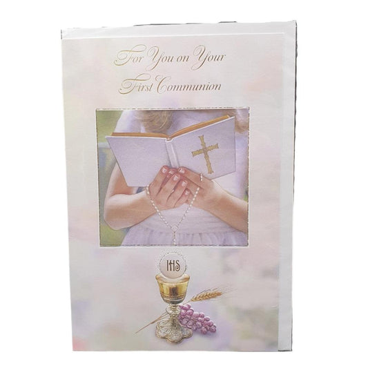 First Communion Card for a Girl